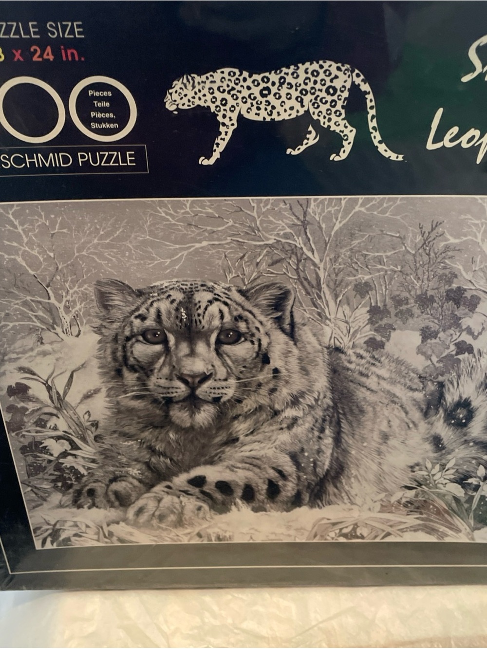 F.X. Schmid Puzzle Snow Leopard Rare! 18" x 24" NEW